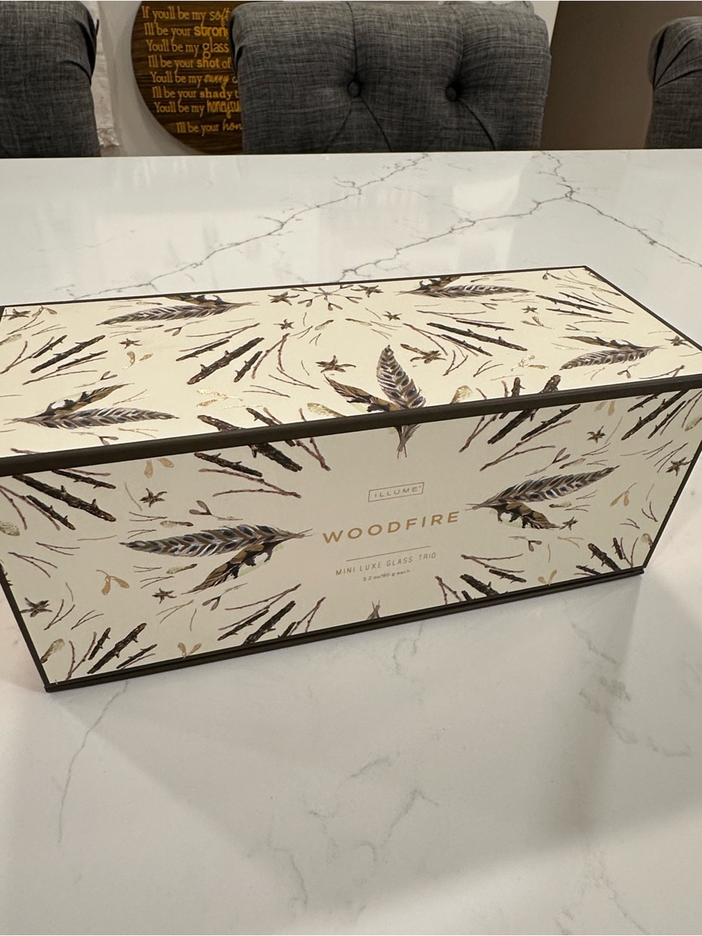 Illume Woodfire Mini Luxe Glass Trio Gift Box Set